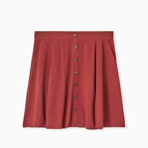 Torrid Rust/Maroon Button Up Skirt
